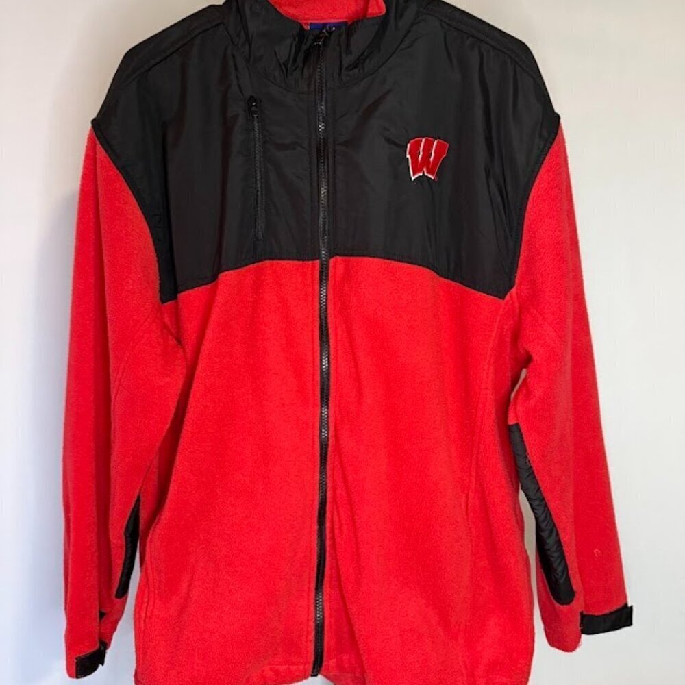 Old Varsity Brand Wisconsin Badgers Full-Zip Fleece Jacket